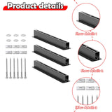 Maxbell 3 Pieces Overhead Tote Storage Rail System for Warehouse Indoor Balcony