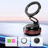 Maxbell Magnetic Phone Holder for Car Support Bracket for Glass Travel Exercing Red