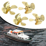 Maxbell Model Boat 4 Blade Zinc Metals Propeller for RC Boat Model 55mm Positive