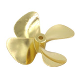 Maxbell Model Boat 4 Blade Zinc Metals Propeller for RC Boat Model 55mm Positive