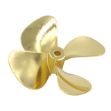 Maxbell Model Boat 4 Blade Zinc Metals Propeller for RC Boat Model 55mm Positive