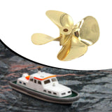 Maxbell Model Boat 4 Blade Zinc Metals Propeller for RC Boat Model 55mm Reverse