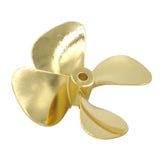 Maxbell Model Boat 4 Blade Zinc Metals Propeller for RC Boat Model 60mm Positive
