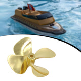 Maxbell Model Boat 4 Blade Zinc Metals Propeller for RC Boat Model 60mm Positive