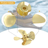 Maxbell Model Boat 4 Blade Zinc Metals Propeller for RC Boat Model 60mm Positive