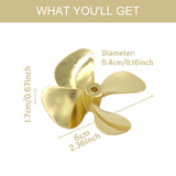 Maxbell Model Boat 4 Blade Zinc Metals Propeller for RC Boat Model 60mm Positive