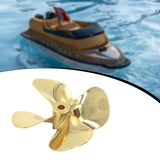 Maxbell Model Boat 4 Blade Zinc Metals Propeller for RC Boat Model 60mm Reverse