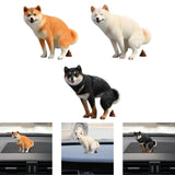 Maxbell Dog Figurine Creative Car Dashboard Decor for Bedroom Fireplace Cabinet Yellow