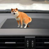 Maxbell Dog Figurine Creative Car Dashboard Decor for Bedroom Fireplace Cabinet Yellow
