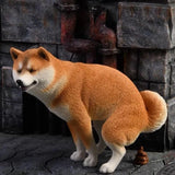 Maxbell Dog Figurine Creative Car Dashboard Decor for Bedroom Fireplace Cabinet Yellow