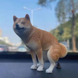 Maxbell Dog Figurine Creative Car Dashboard Decor for Bedroom Fireplace Cabinet Yellow