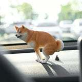 Maxbell Dog Figurine Creative Car Dashboard Decor for Bedroom Fireplace Cabinet Yellow