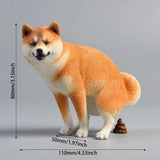 Maxbell Dog Figurine Creative Car Dashboard Decor for Bedroom Fireplace Cabinet Yellow