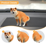 Maxbell Dog Figurine Creative Car Dashboard Decor for Bedroom Fireplace Cabinet Yellow