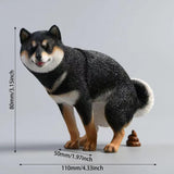Maxbell Dog Figurine Creative Car Dashboard Decor for Bedroom Fireplace Cabinet Black