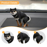 Maxbell Dog Figurine Creative Car Dashboard Decor for Bedroom Fireplace Cabinet Black