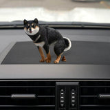Maxbell Dog Figurine Creative Car Dashboard Decor for Bedroom Fireplace Cabinet Black