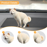 Maxbell Dog Figurine Creative Car Dashboard Decor for Bedroom Fireplace Cabinet White
