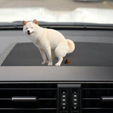 Maxbell Dog Figurine Creative Car Dashboard Decor for Bedroom Fireplace Cabinet White
