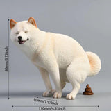 Maxbell Dog Figurine Creative Car Dashboard Decor for Bedroom Fireplace Cabinet White