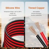 Maxbell 6ft 12 AWG Silicone Wire Jumper Cable for Truck Boat RV Accessories Flexible Style A