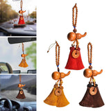 Maxbell Car Pendant Gourd Statue Beaded Universal Wooden Car Mirror Interior Pendant red