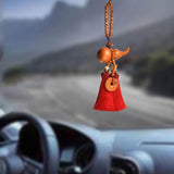 Maxbell Car Pendant Gourd Statue Beaded Universal Wooden Car Mirror Interior Pendant red