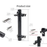 Maxbell Tailgate Hinge Mounted Flag Pole Holder Premium for Jeep Wrangler JL JK Black