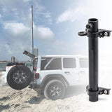 Maxbell Tailgate Hinge Mounted Flag Pole Holder Premium for Jeep Wrangler JL JK Black