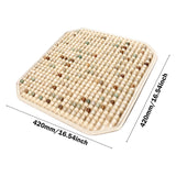 Maxbell Wood Beaded Seat Cover Pad Cool Cooling Mat for Car for SUV Truck Beige