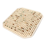 Maxbell Wood Beaded Seat Cover Pad Cool Cooling Mat for Car for SUV Truck Beige