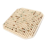 Maxbell Wood Beaded Seat Cover Pad Cool Cooling Mat for Car for SUV Truck Beige