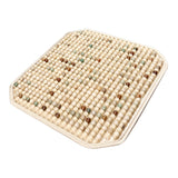 Maxbell Wood Beaded Seat Cover Pad Cool Cooling Mat for Car for SUV Truck Beige