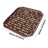 Maxbell Wood Beaded Seat Cover Pad Cool Cooling Mat for Car for SUV Truck Brown