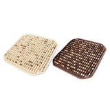 Maxbell Wood Beaded Seat Cover Pad Cool Cooling Mat for Car for SUV Truck Brown