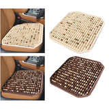 Maxbell Wood Beaded Seat Cover Pad Cool Cooling Mat for Car for SUV Truck Brown