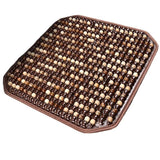 Maxbell Wood Beaded Seat Cover Pad Cool Cooling Mat for Car for SUV Truck Brown