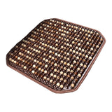 Maxbell Wood Beaded Seat Cover Pad Cool Cooling Mat for Car for SUV Truck Brown