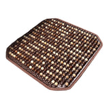Maxbell Wood Beaded Seat Cover Pad Cool Cooling Mat for Car for SUV Truck Brown