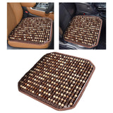Maxbell Wood Beaded Seat Cover Pad Cool Cooling Mat for Car for SUV Truck Brown