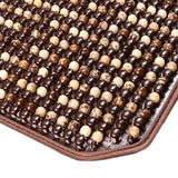 Maxbell Wood Beaded Seat Cover Pad Cool Cooling Mat for Car for SUV Truck Brown