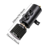 Maxbell Oil Catch Can 0.75L Replacement Sturdy Aluminum Alloy Air Oil Separator Tank Black