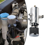 Maxbell Oil Catch Can 0.75L Replacement Sturdy Aluminum Alloy Air Oil Separator Tank Silver