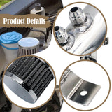 Maxbell Oil Catch Can 0.75L Replacement Sturdy Aluminum Alloy Air Oil Separator Tank Silver