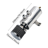 Maxbell Oil Catch Can 0.75L Replacement Sturdy Aluminum Alloy Air Oil Separator Tank Silver