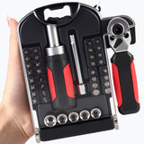 Maxbell Socket Ratchet Wrench Set Lightweight Ratcheting Screwdriver for Auto Repair 40pcs