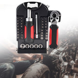 Maxbell Socket Ratchet Wrench Set Lightweight Ratcheting Screwdriver for Auto Repair 40pcs