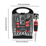 Maxbell Socket Ratchet Wrench Set Lightweight Ratcheting Screwdriver for Auto Repair 45pcs
