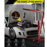 Maxbell 4Pcs 7100 Engine Lifting Bracket 5500 lb Capacity Replace Engine Support Bar Black