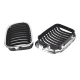 Maxbell 2Pcs Front Bumper Kidney Grilles Car Grill Covers for BMW E46 1998-2001